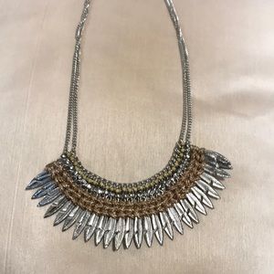 Leaf silver necklace